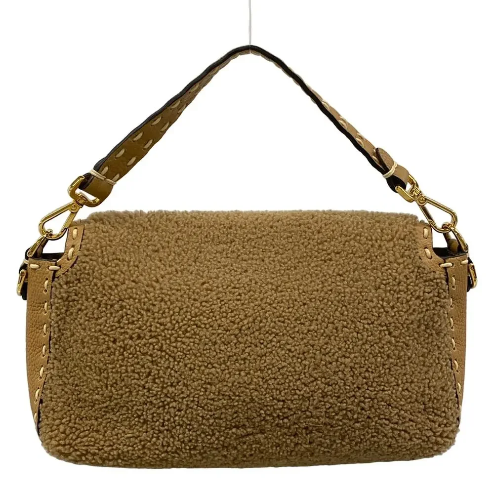 Fendi Mama Bucket Handbag 8BR600 Mouton Leather